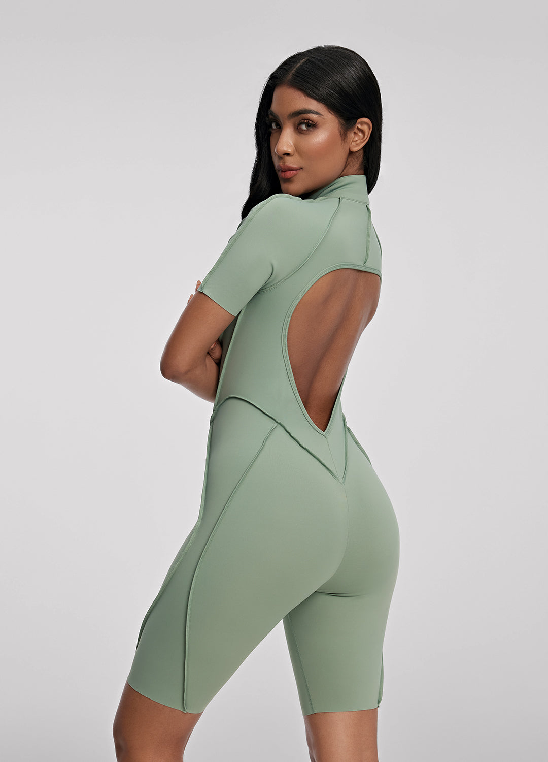 Macacão Skin Fit Curto - Verde