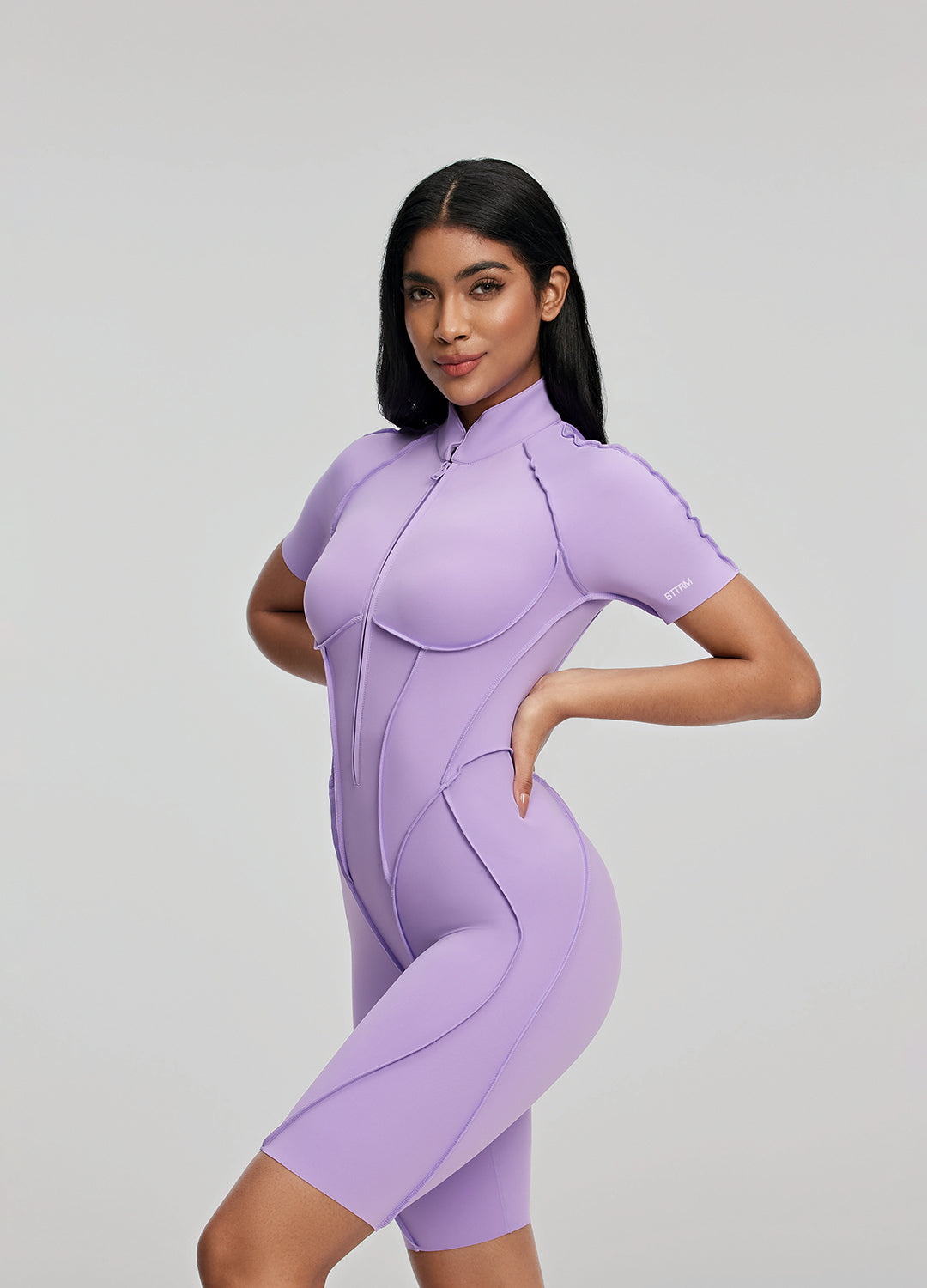 Macacão Skin Fit Curto - Lilás
