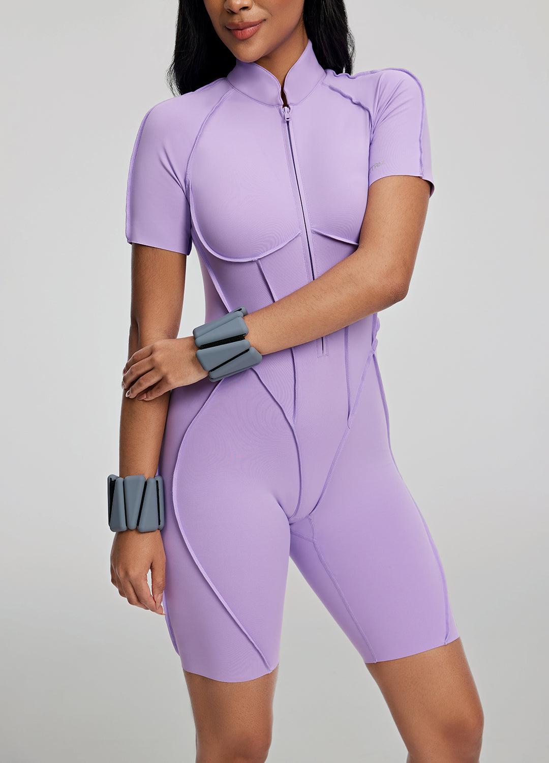 Macacão Skin Fit Curto - Lilás