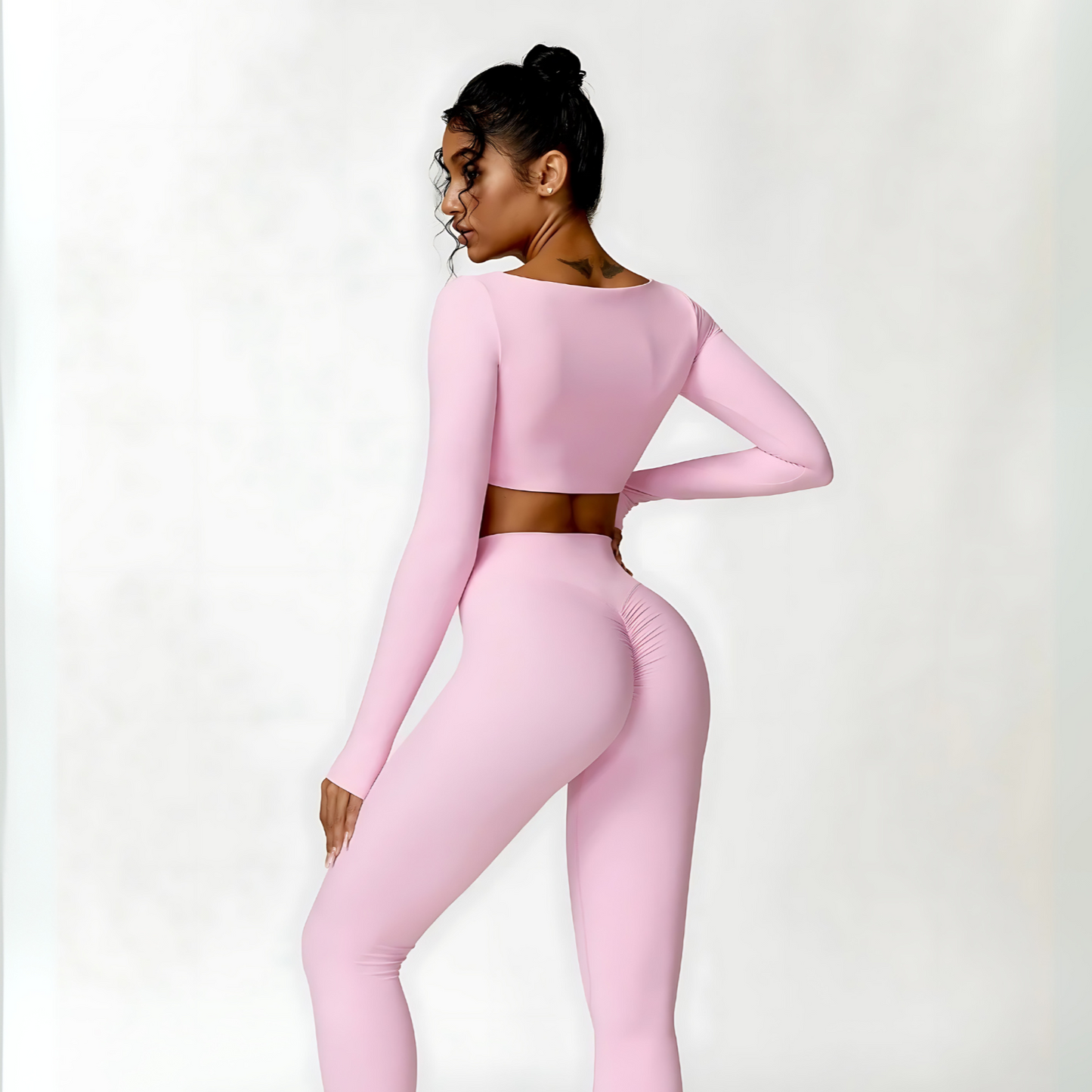 Cropped Freedom de Manga Longa | Rosa Blush