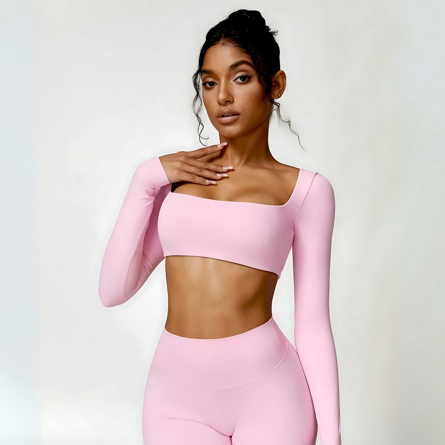 Cropped Freedom de Manga Longa | Rosa Blush