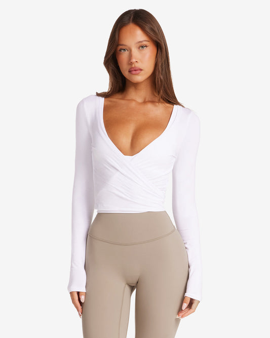 Blusa Transpassado Ballet -  Branco