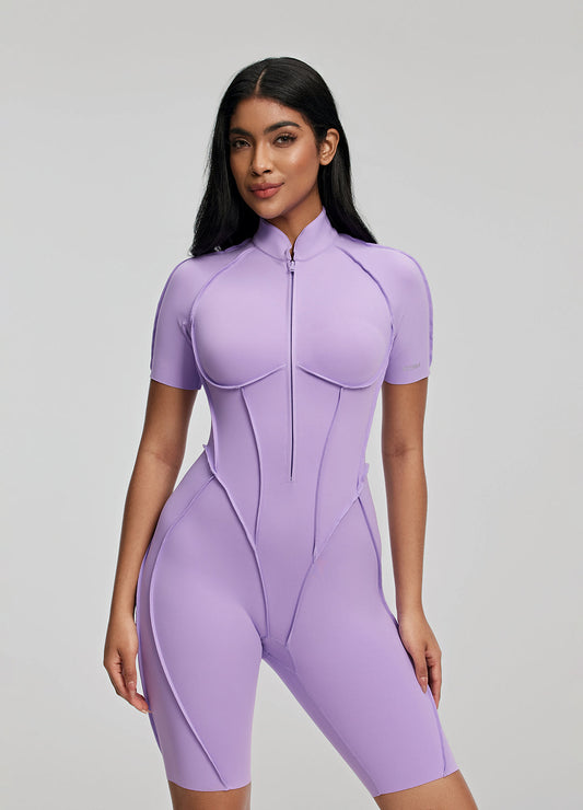 Macacão Skin Fit Curto - Lilás