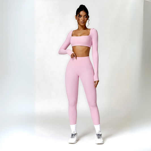 Cropped Freedom de Manga Longa | Rosa Blush