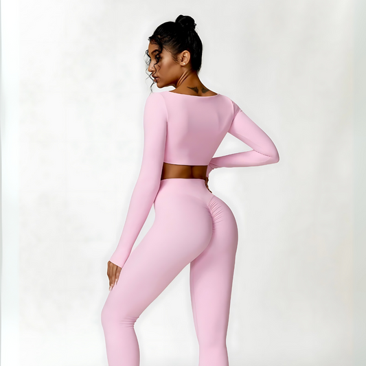 Cropped Freedom de Manga Longa | Rosa Blush